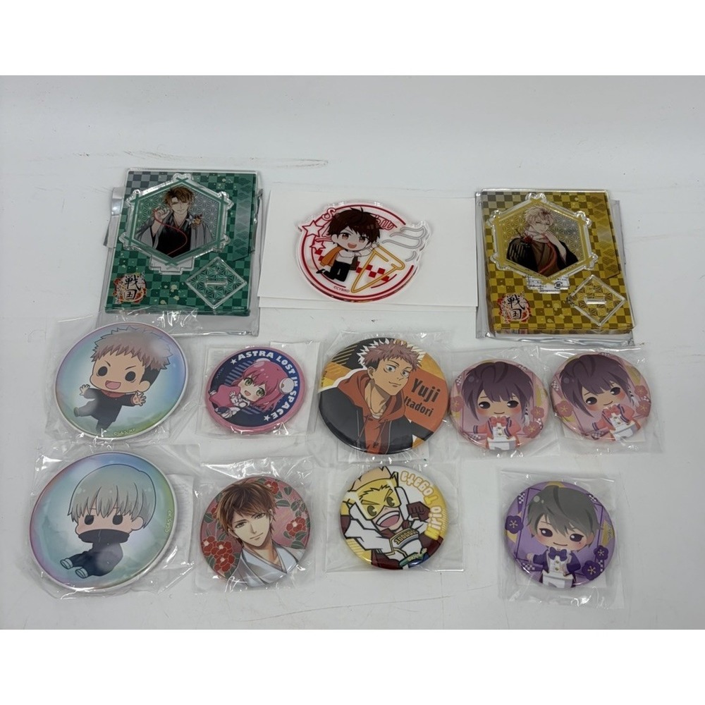 Anime Button Pin Acrylic Stand Lot Jujutsu Kaisen Manga Game Mixed Bundle